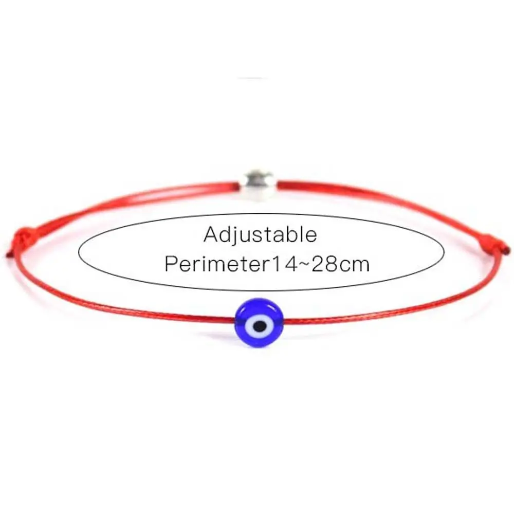 Family Thin Thread Blue Evil Eye Amulet Lucky goods Handmade Red Color Rope Bracelets Bangles Jewelry Braided String Rope