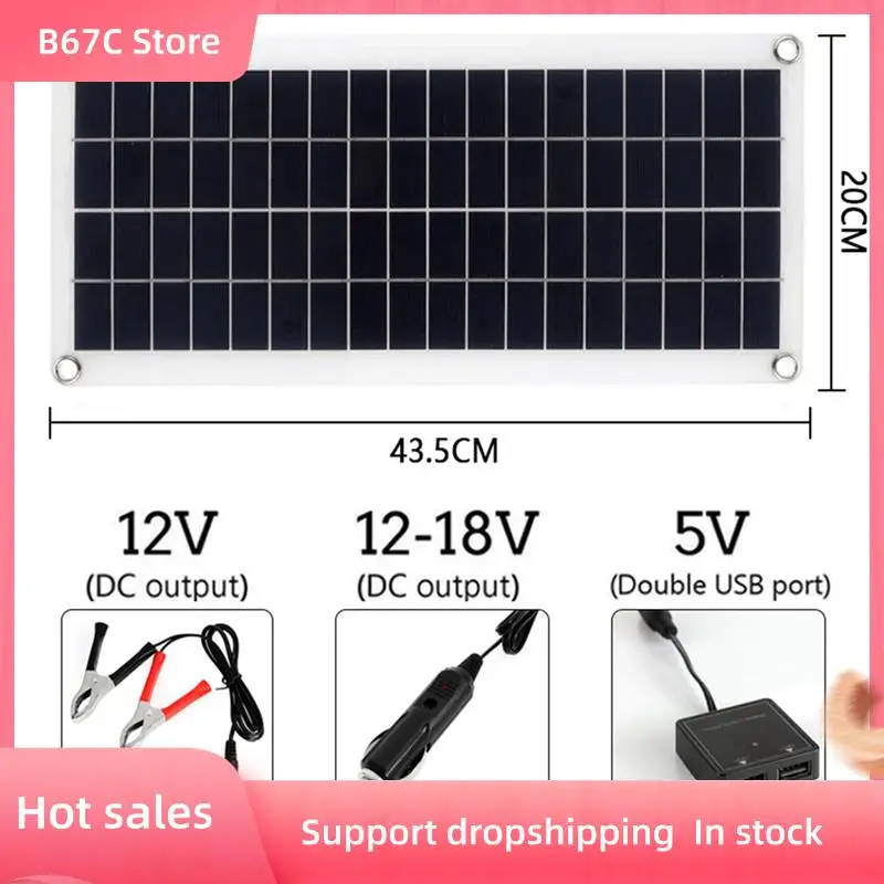

B67C 2X 15W Solar Panel 12-18V Solar Cell Solar Panel For Phone RV Car MP3 PAD Charger Outdoor Battery Supply B