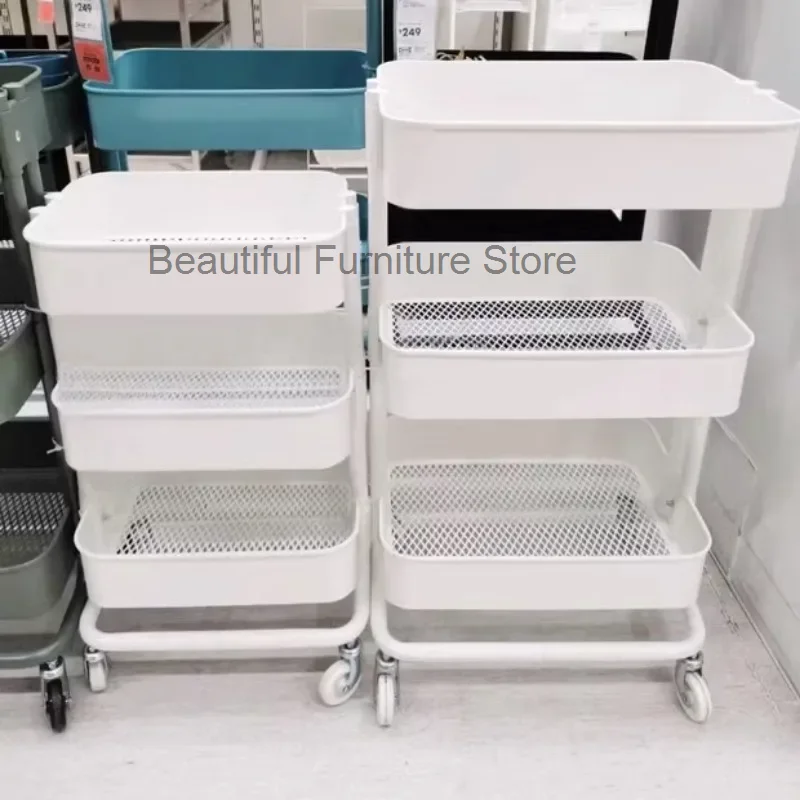 Mobile Modern Kitchen Island Trolley Luxury Shelf Food Truck Kitchen Island Cart Storage Carrito Organizador Home Furniture