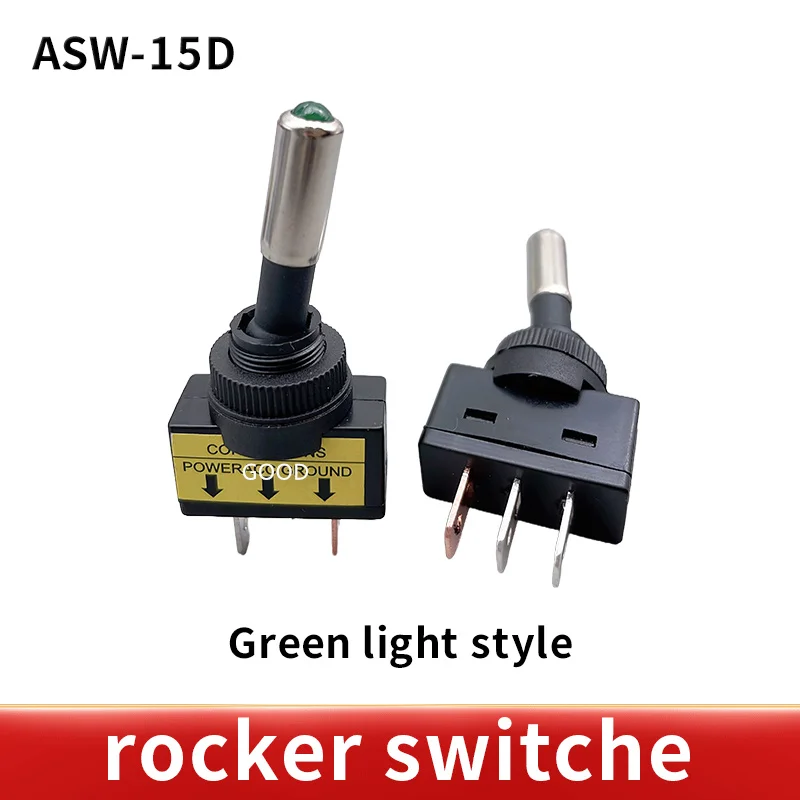 1PCS ASW-15D 12V 20A Car Auto LED Light Toggle Rocker Switch 3Pin SPST ON/OFF Sales for vehicles