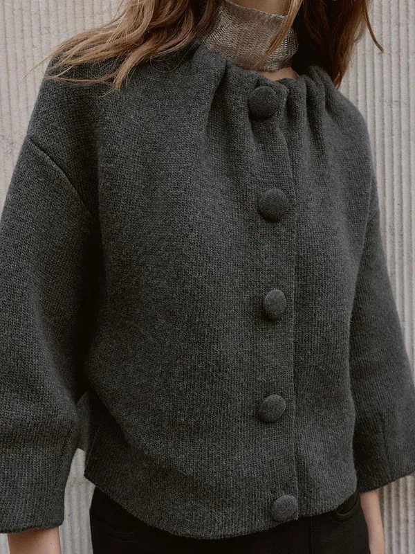 

Faionable Simptic Long Sve ort Coat Women's Outerwear 2025 Winter Seasonal Clothing Quali Material Lady's Jaet