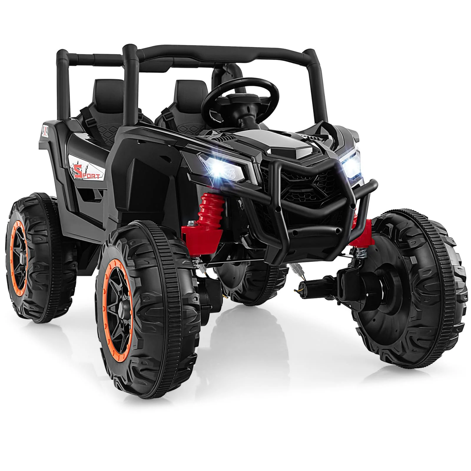 DORTALA 24V Kids Ride on UTV 24V Battery Powered Electric Car-Black