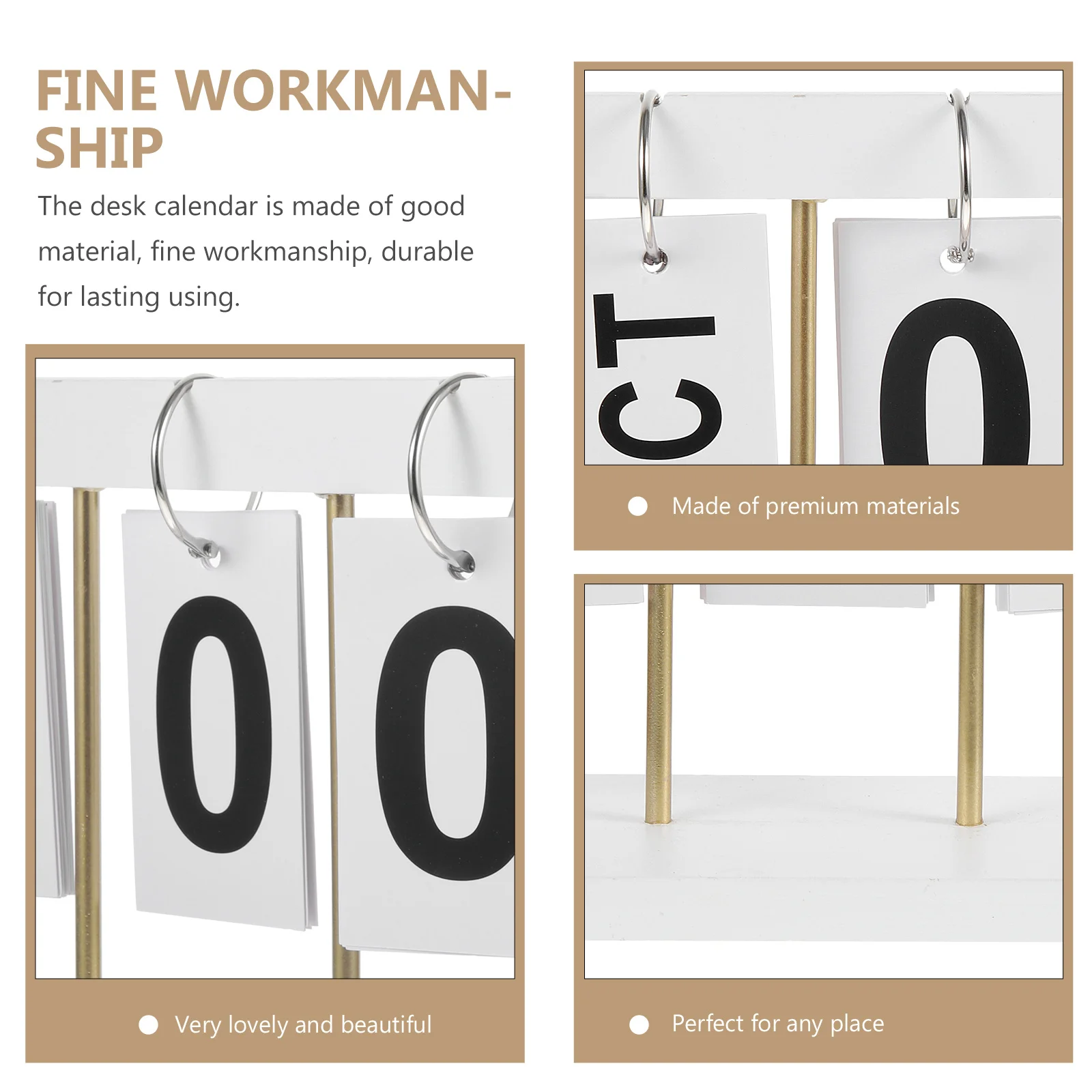 

Rustic Wooden Desk Calendar with Coil Ring Design for Home Office Decor Flip Table Calendar Standing Desktop Decoration