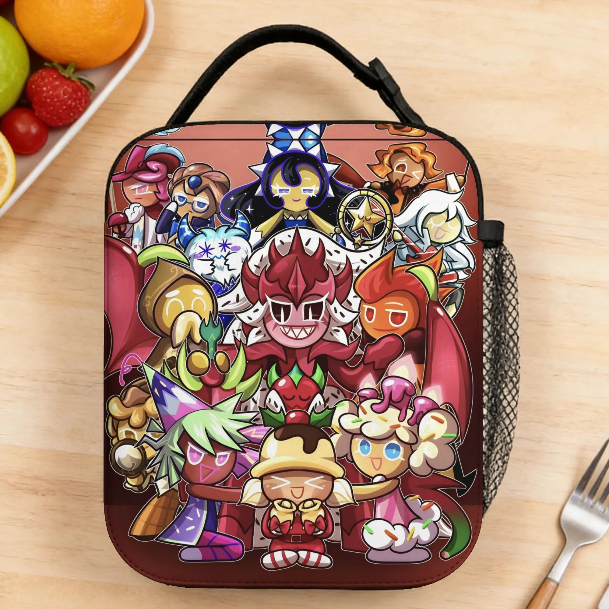 Cookie Run Kingdom Lunch Bag  Picnic Lunch Box For Child  Funny Print Tote Food Bags Waterproof Portable Zipper Cooler Bag