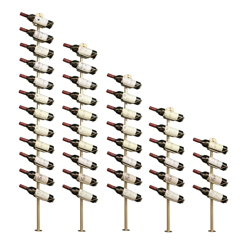 Standing Red Wine Rack, Left Diagonal Wine Bottle Rack Placed on The Wall, Creative Wall Hanging Wine Display Rack in The Bar