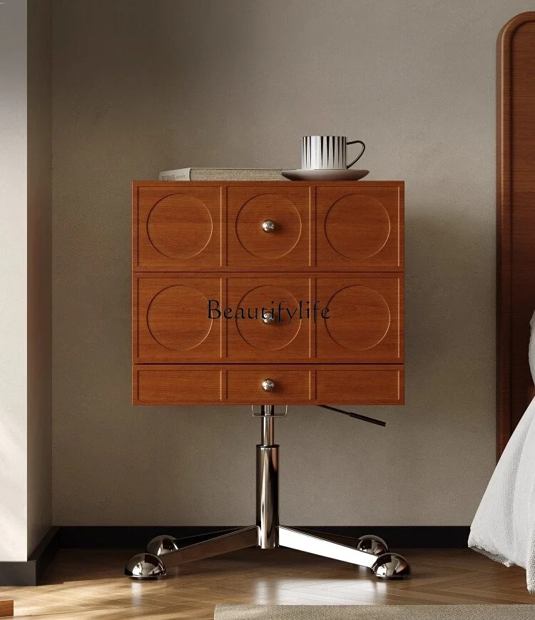 

13Medieval solid wood lifting bedside storage cabinet