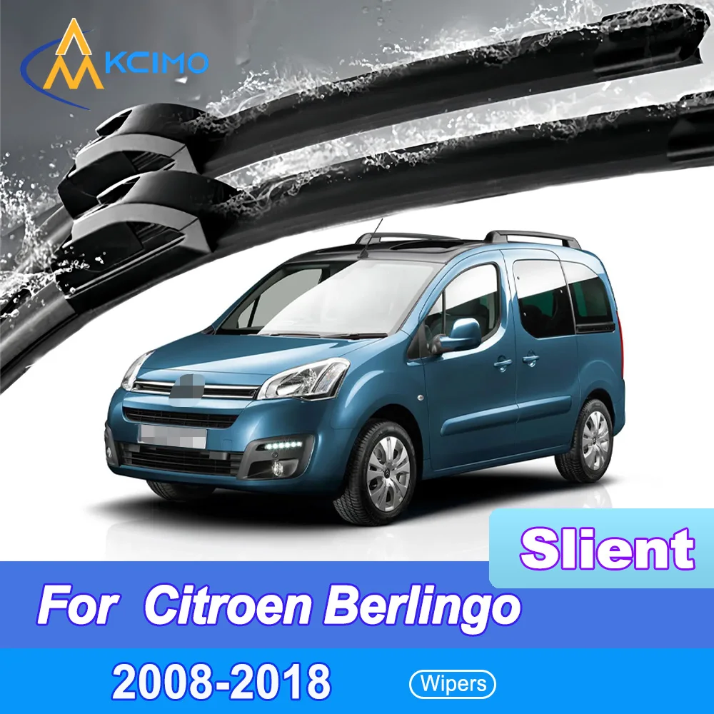 

Quiet Beam Wiper Blades 2pcs Windscreen Window Car Accessories For Citroen Berlingo B9 2008-2018 Peugeot Partner