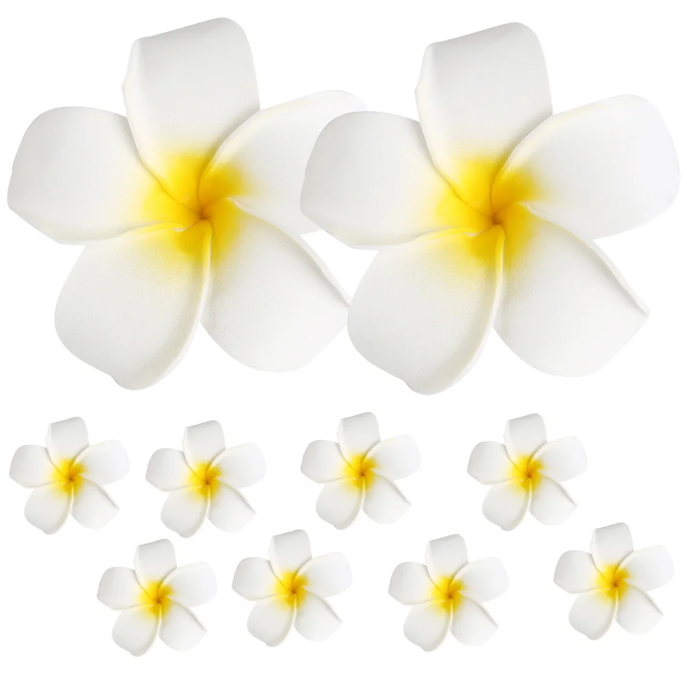 

10Pcs Hawaii Flower Hair Clip 7cm Sweet Design Headwear for Luau Beach Prom Party Wedding Summer Soiree Hawaiian Hair Clip