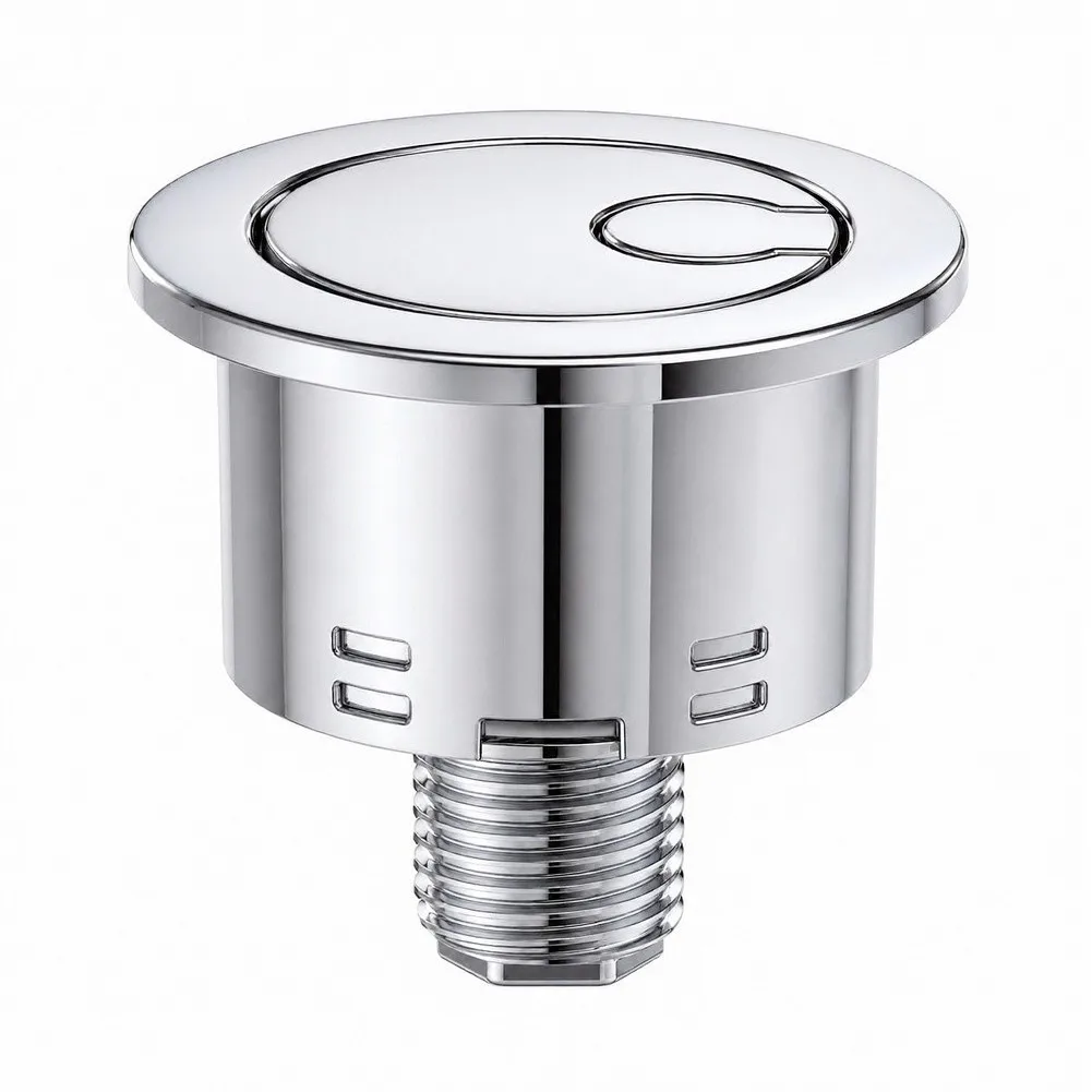 Chrome Dual Flush Button for Roca A822505500 Toilet System Featuring 1/2 and Full Flush Options and Plastic Build