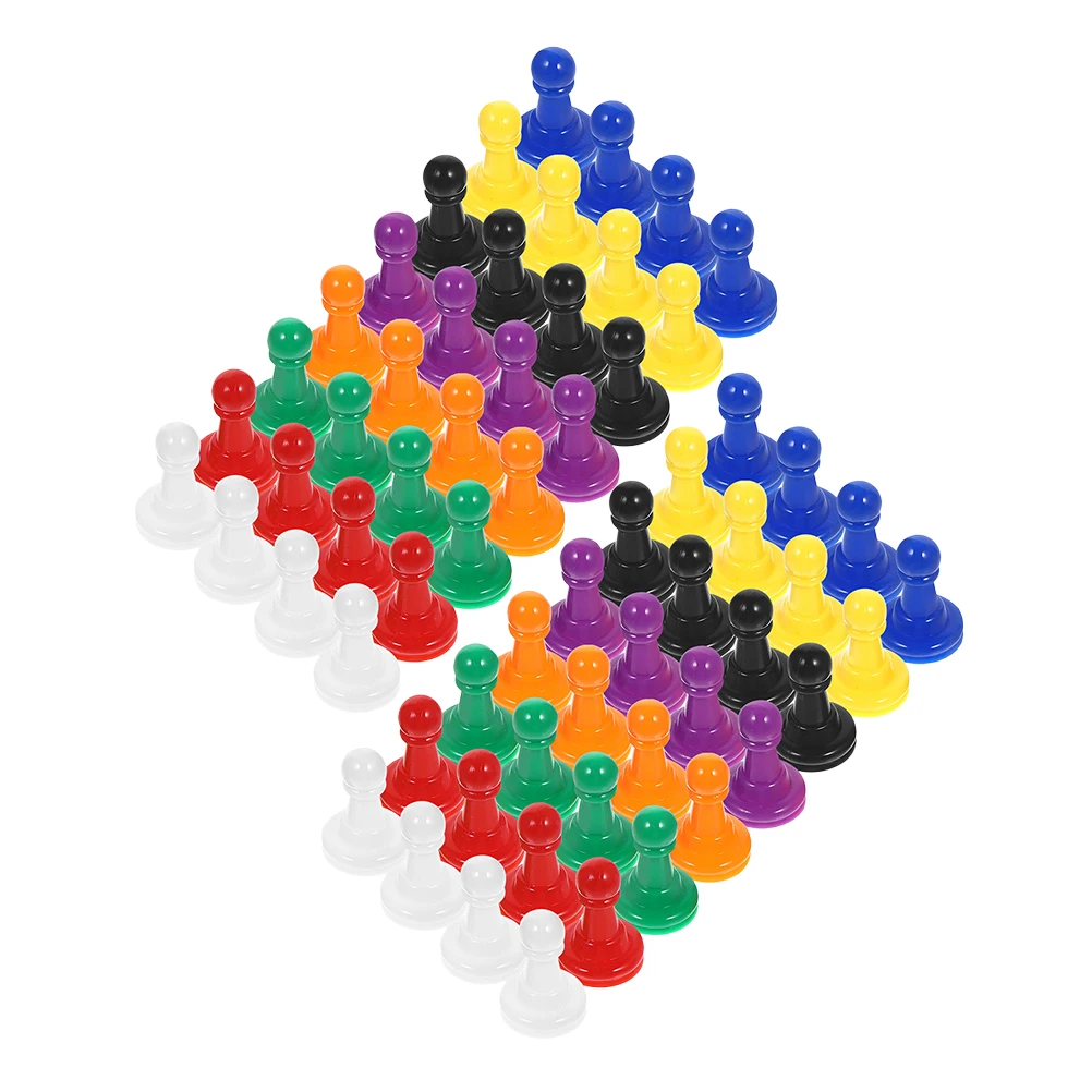 

64pcs Board Game Pieces Plastic Chess Set Material Party Accessories Bingo Markers Chips Tabletop Family Fun Portable