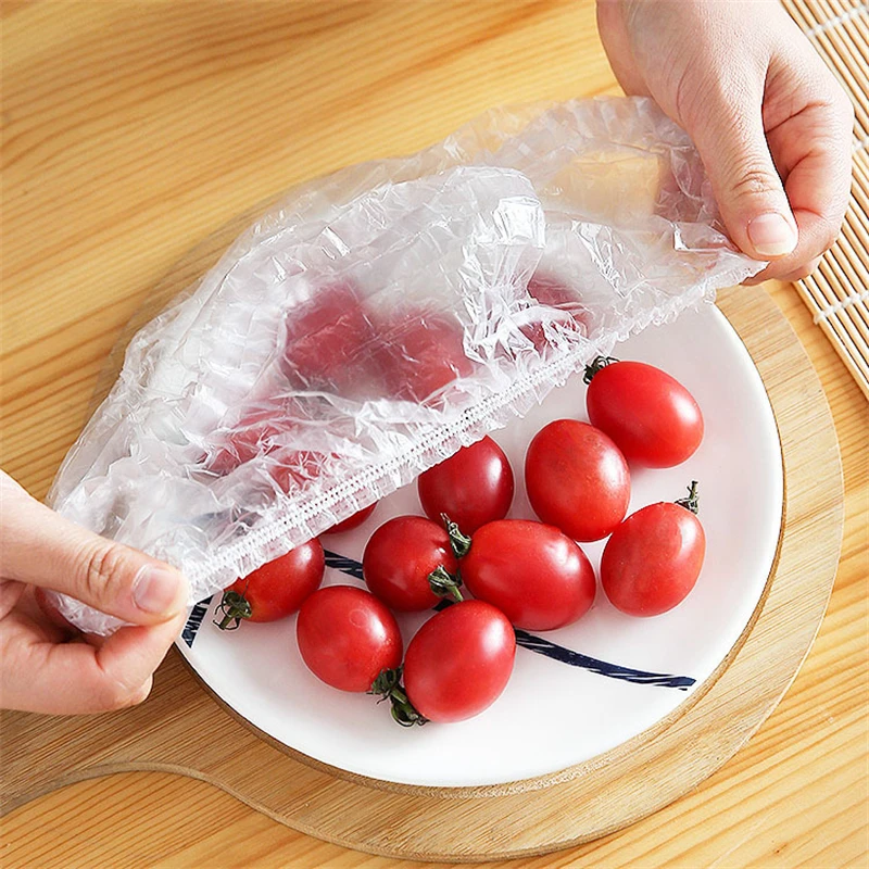 100/200/500/1000 Pcs Disposable Shower Cap Waterproof Headgear Transparent Beauty Hair Dye Salon Elastic Caps