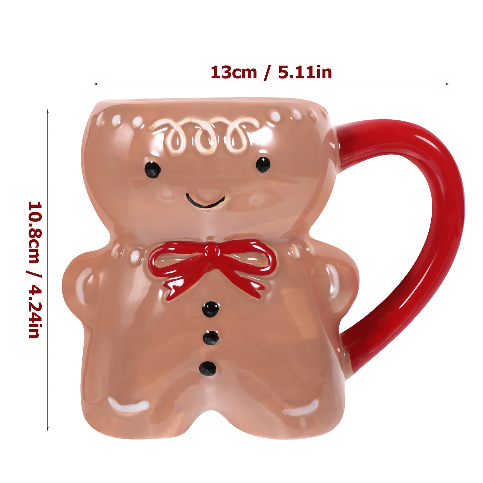 Gingerbread Man Cup Ceramic Milk Christmas Mugs Drink Coffee Ceramics Lovely Breakfast Office Dad