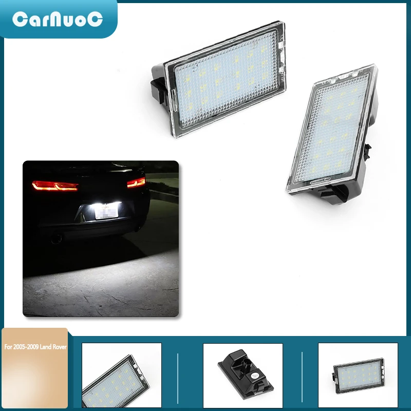 

2pcs LED 12V Car License Plate Light For Land Rover Discovery 3 4 LR3 LR4 Freelander 2 LR2 Range Rover Sport Number Plate Lamp