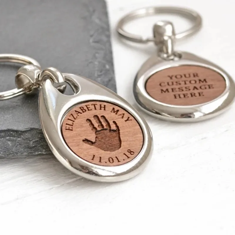 Baby Handprint Childrens Footprint Keyring, Gift for New Grandparent,  Gift for New Parents, New Dad Gift, Newborn Keepsake