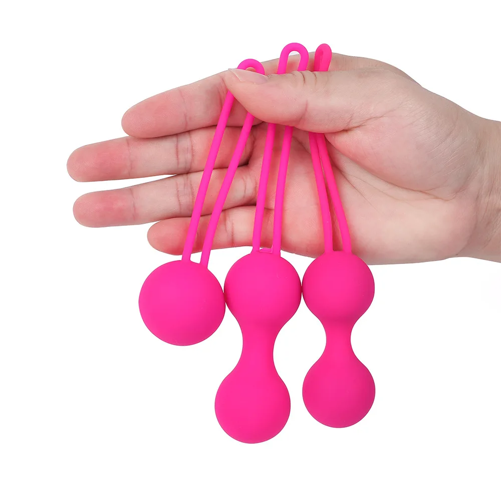 Boule vaginale en Silicone, 3 pièces, jouets sexuels pour Geisha intelligente, simulateur de boule Kegel, vagin chinois Ben Wa, exercice de serrage