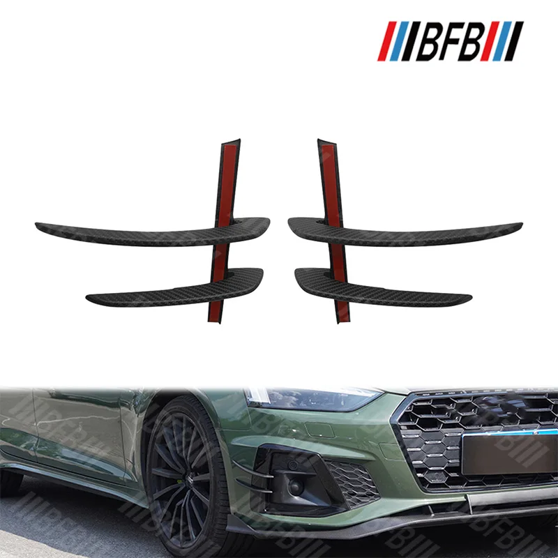 

Для Audi A5 RS5 сухая передняя планка из углеродного волокна, крылья, боковые воздушные ножи, передняя планка, воздушные ножи, модификация, аксессуары, комплект кузова