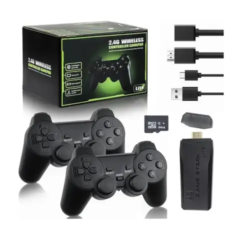 M8 4K HDMI 에뮬레이션 스테이션(트윈 무선 패드 포함) - PS1/GBA HD TV 게임용 대규모 게임 지원