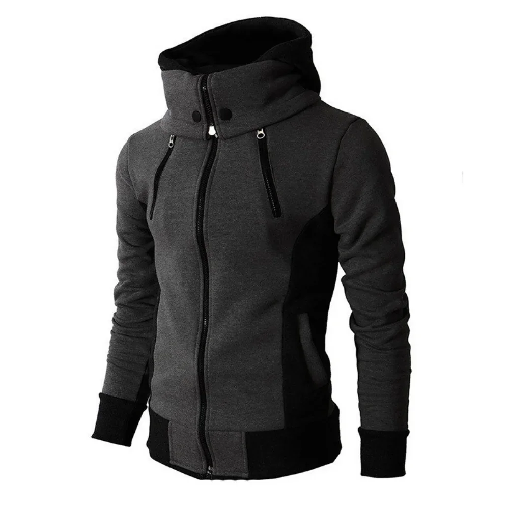 

Men's Zip Up Jacket Fashion Casual Fleece Hoodie Outerwear Sweatshirt Fashionable Hooded Clothing for Men Bomber Jacket