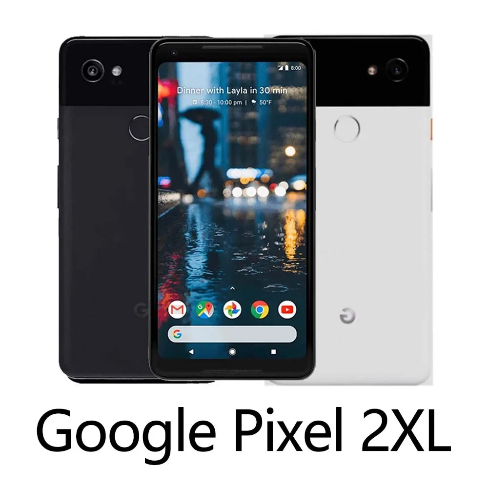 Google Pixel 2XL 4G Unlocked Original Mobile Phone 2XL 4GB+64GB/128GB ROM 6.0'' NFC FingerPrint 12.2MP+8MP Android Smartphone