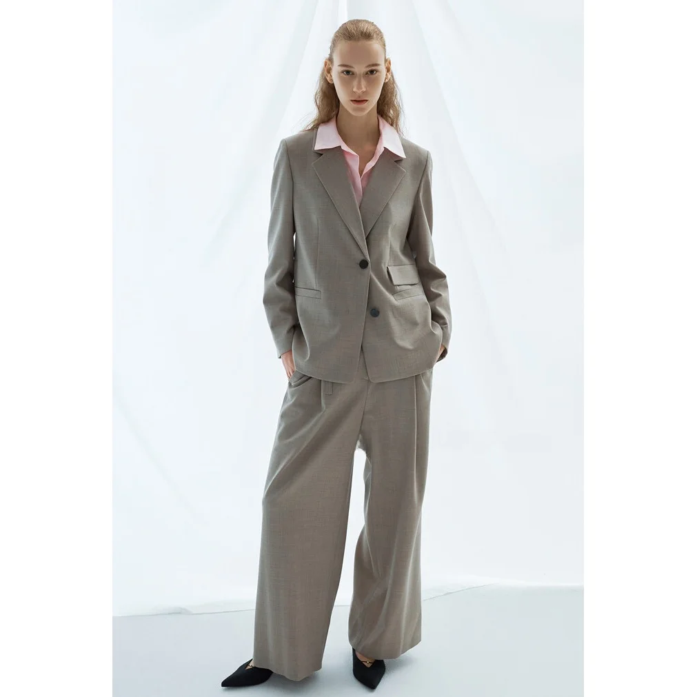 Koreanische Sle Maßgeschneiderte Anzug Jaet Abnehmbare Kragen Pendeln Vielseitig Top Mantel frauen Businwear Reine Offline Ss