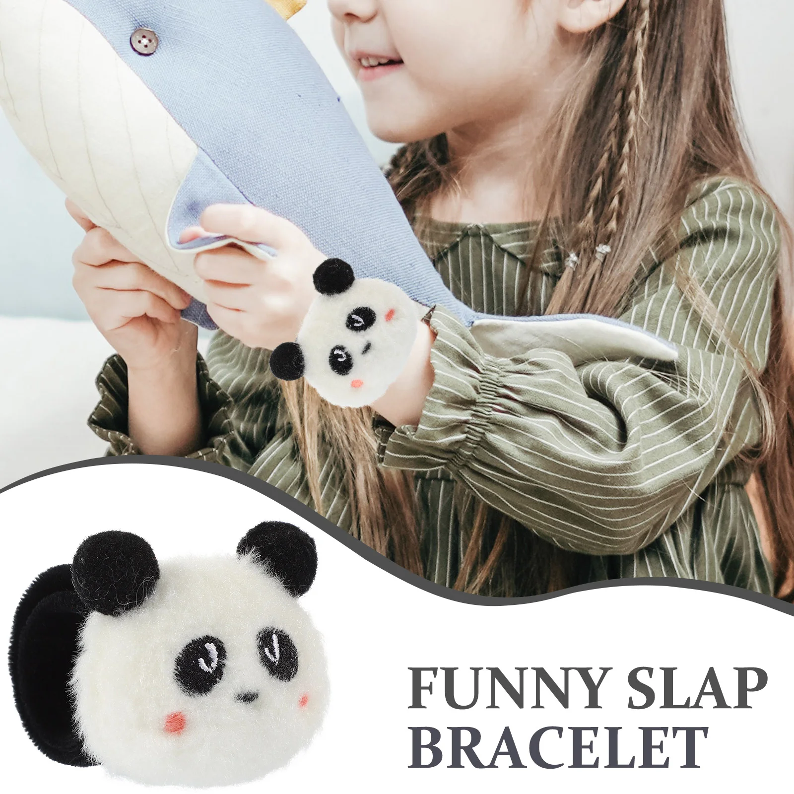 Panda Bracelet Stuffed Animals Slap Bands For Party Wristbands Japanese Korean Fabric Favors