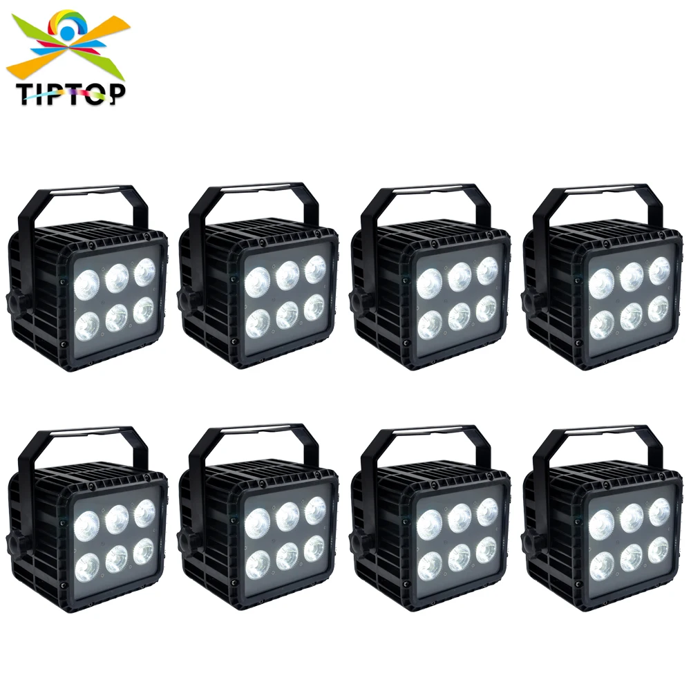 DMX WIFI Par Led 6x18w RGBWA UV 6in1 IP65 Battery Powered Stage Par Light Powercon Black LED Par Lumiere DJ Lamp