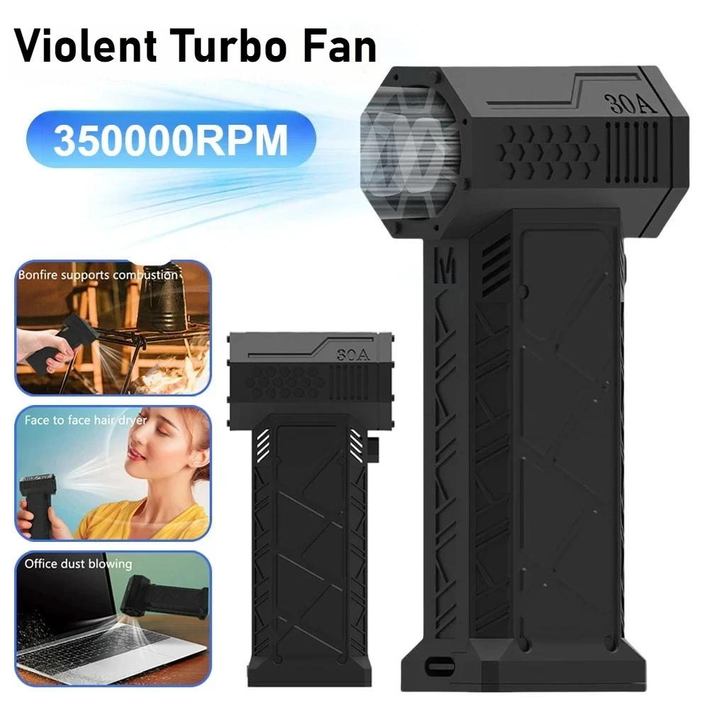 350000RPM Mini Turbo Fan Brushless Motor 52m/s speed USB Rechargeable Powerful  Air Blower Duster for Keyboard /Car cleaning