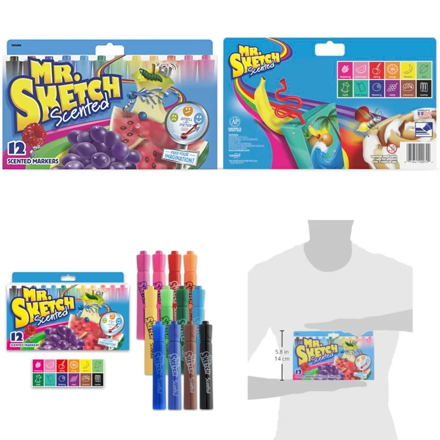 

Мистер Ароматические маркеры для эскизов, наконечник долота, разные цвета, 12 шт. для творческих художественных проектов, школьных мероприятий и поделок своими руками с