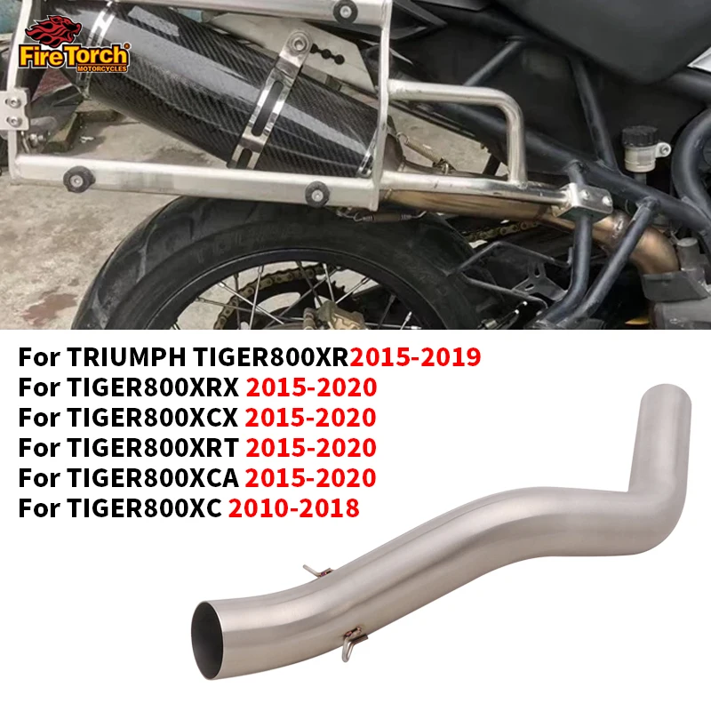 

Slip-On For TRIUMPH Tiger 800 XR XRX XRT XC XCA XCX Motorcycle Exhaust Escape Systems Modified 51mm Muffler Middle Link Pipe