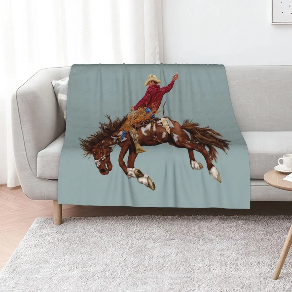 Vintage rodeo cowboy Throw Blanket Bed linens Luxury St for sofa Extra Large Throw Cute Plaid Thin Blankets