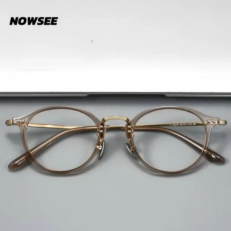 

Pure Titanium Ultra-Light Glasses Frame, Fashionable Vintage Glasses, Myopia Prescription Glasses, Anti-Blue Light for Read