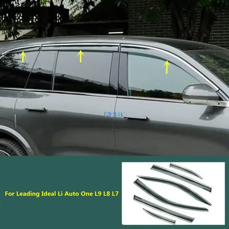 

Car Style Window Rain Visor Deflector Guard Awning Shelter Shade Cover Accessories For Leading Ideal Li Auto One L9 L8 L7 2020 +