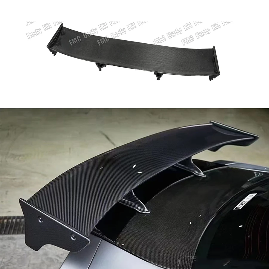 High Quality Real Carbon Fiber Car Rear Wing Trunk Lip Spoiler For Nissan R35 GTR GT-R Top Secret Style Spoiler 2012-2021