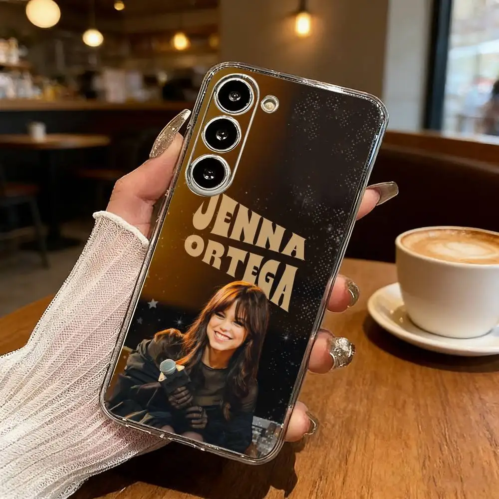 Lovely J-Jenna Ortega Actress Phone Case For Samsung S25,S24,S21,S22,S23,S30,Ultra,S20,Plus,Fe,Lite Transparent Cover