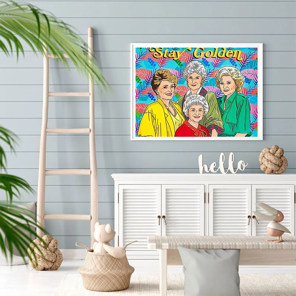 Diamond Painting The TV Show Golden Girls Diamond Mosaic Art for Adults Full Drill Rhinestones Paint with Diamond Home Decor