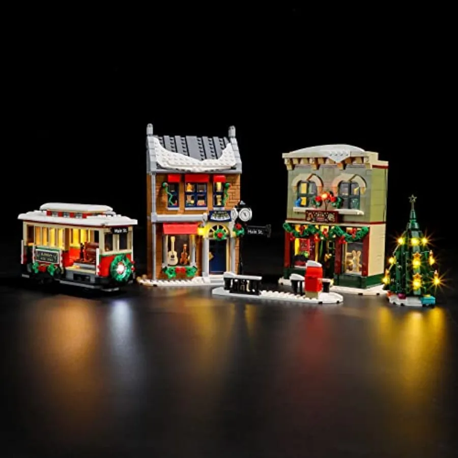 

Light for Lego-10308 Christmas-High-Street - Led Lighting Kit Compatible with Lego Building Blocks Model - NOT Included The Mod