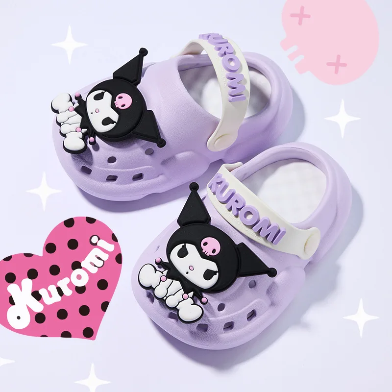 

Sanrio Children Hello Kitty Garden Shoes Kawaii Kids Kuromi Sandal Beach Shoes Slippers Home Shoes Casual Shoes Cartoon Anime