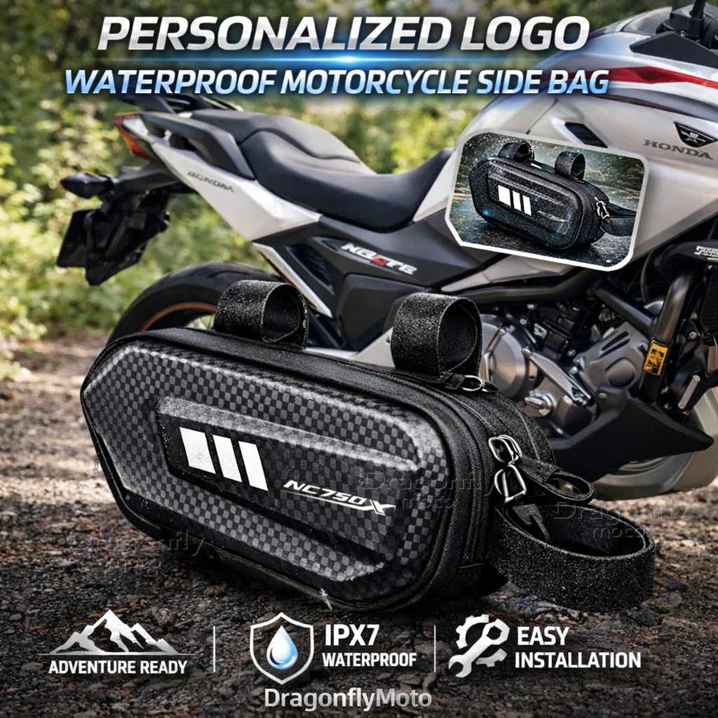 

Для мотоциклов HONDA NC750X NC750 X 2014-2020: Боковая сумка с индивидуальным логотипом, водонепроницаемая, жесткий корпус, седельная сумка