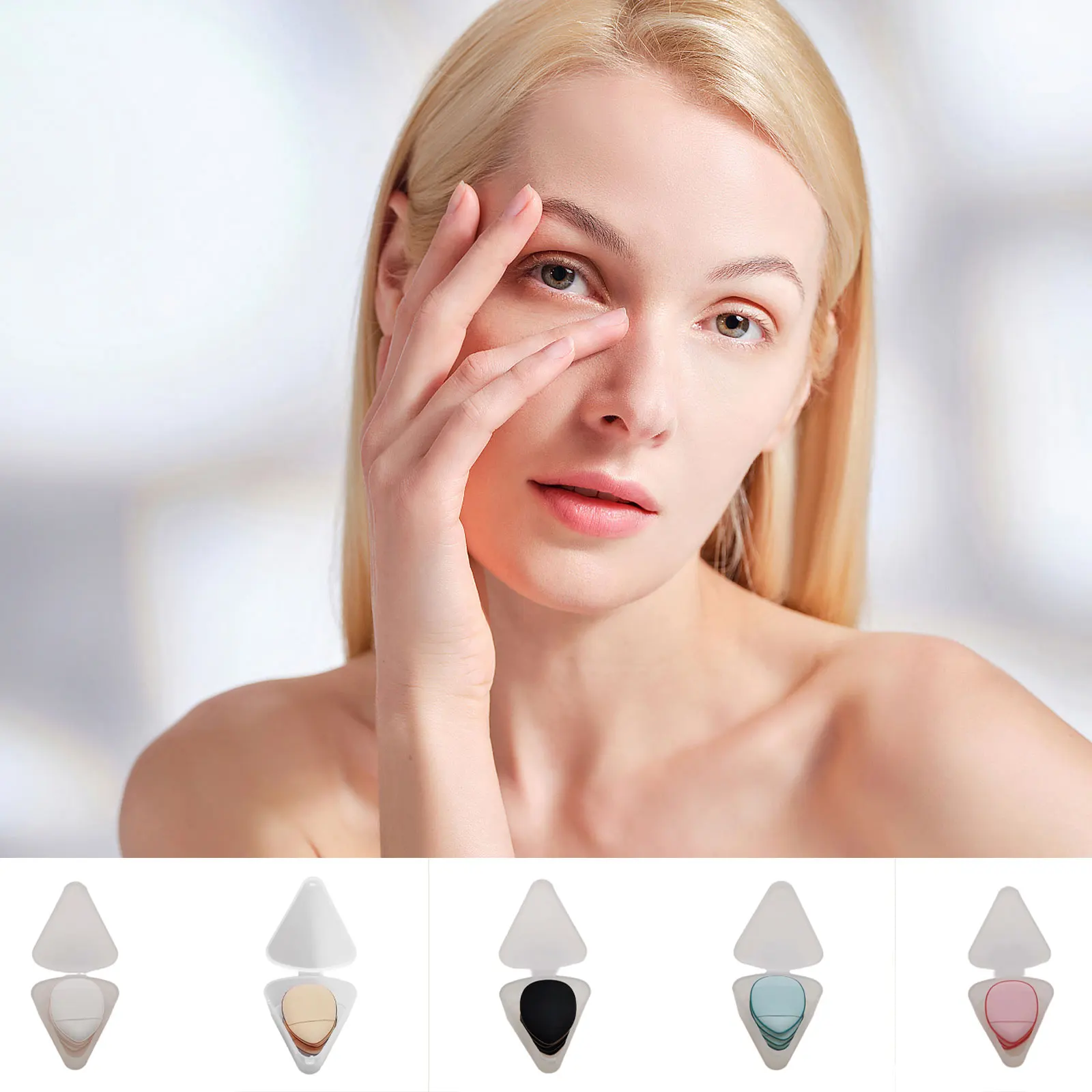 

Mini Size Cosmetic Puff Finger Shape Thumb Air Cushion Sponge Concealer Highlighter Blender Undereye Makeup Puff Tools