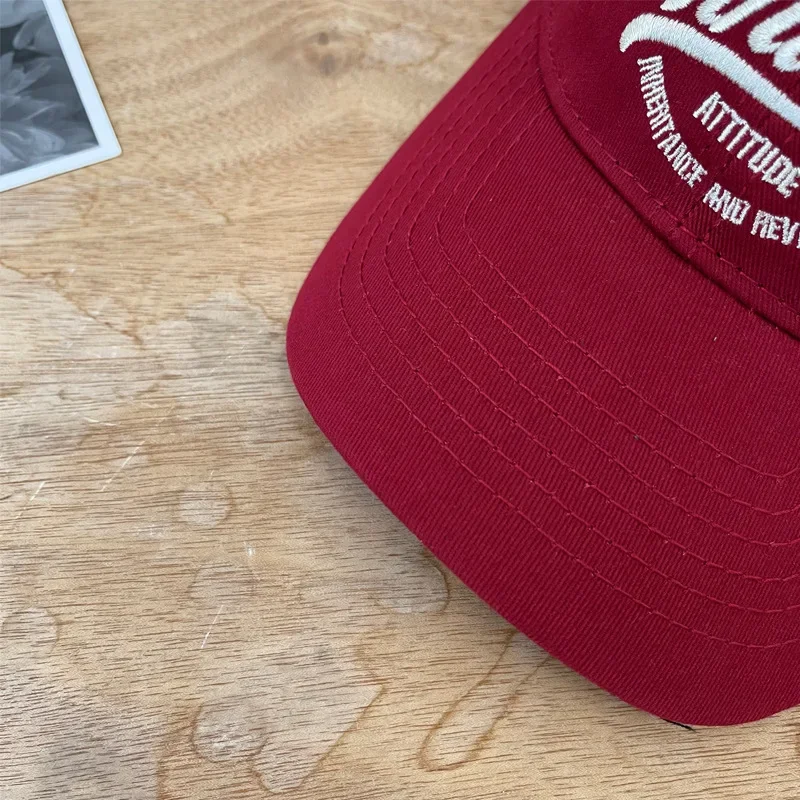Vintage Buchstaben Baseball Hut Für Frauen Mode Stickerei Sommer Outdoor Golf Sport Sonnenblende Hut Pferdeschwanz Snapback Schirmmützen – Detail 7