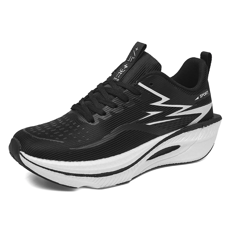 Sports Shoes] Men's ultra-light professional marathon running shoes, carbon plate cushioning, breathable low-cut design, fluores