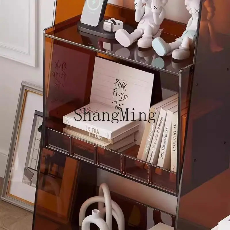 FG good-looking  Acrylic Storage Rack Bookshelf Floor-standing Multi-layer Organizer Living Room Household Simple Display Rack