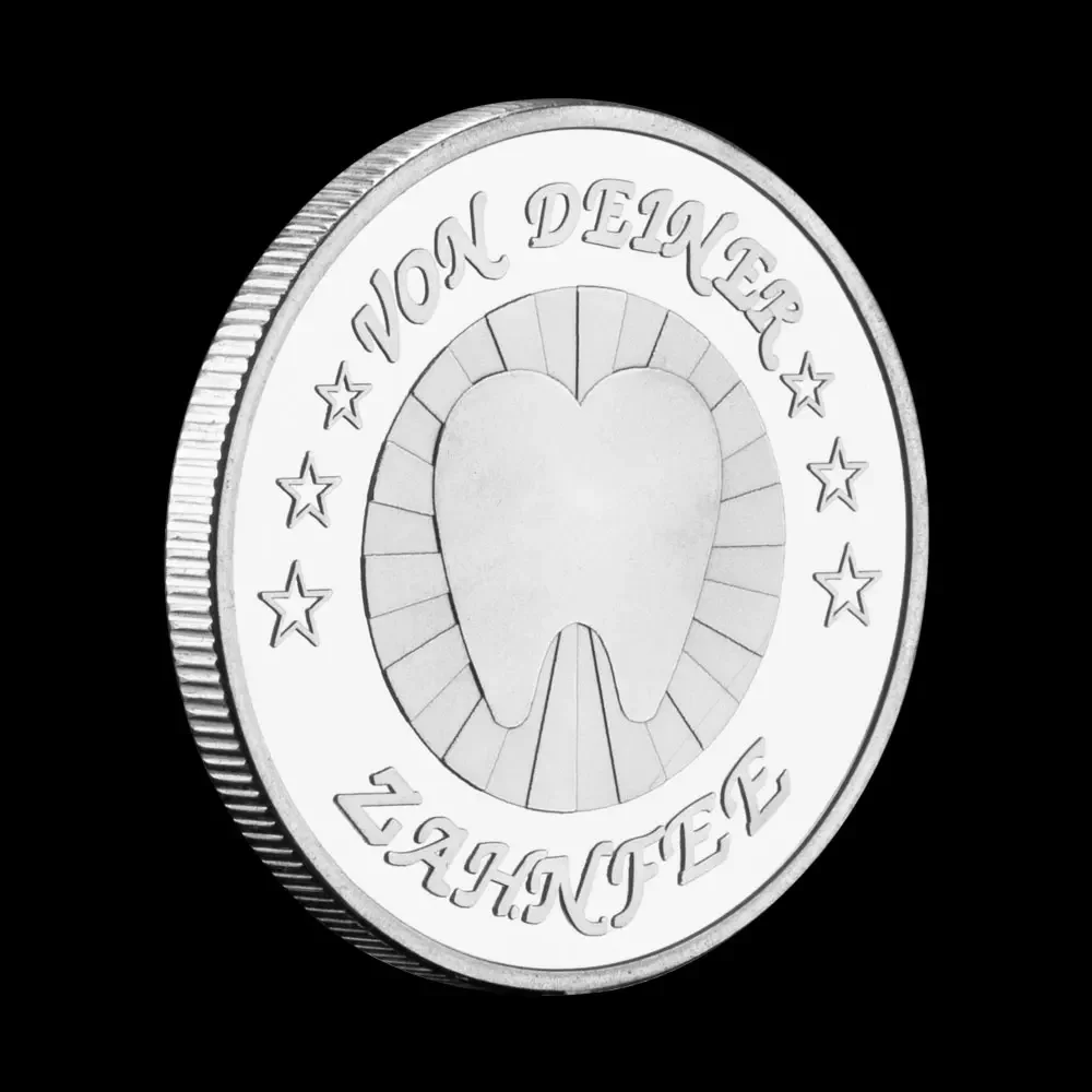 Tooth Fairy Silvery Plated Lucky Coins Special Gift for Children Commemorative Coin Home Decoration