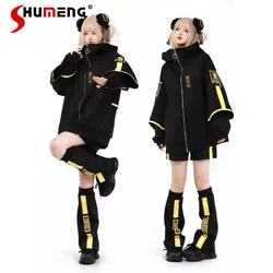 Special Fashion Design Luminous Craft Long Sleeve Loose Sweatshirt Coat Clothes Women Shorts Top Suit  Aesthetic Oversize Hoodie