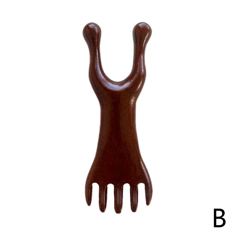 Body Meridian Massage Comb, Sandalwood Deer Antlers, Circulação Dente Suave, Anti-Static Sangue Cabelo, Wide Ajuda Acupuntura, K8Q7