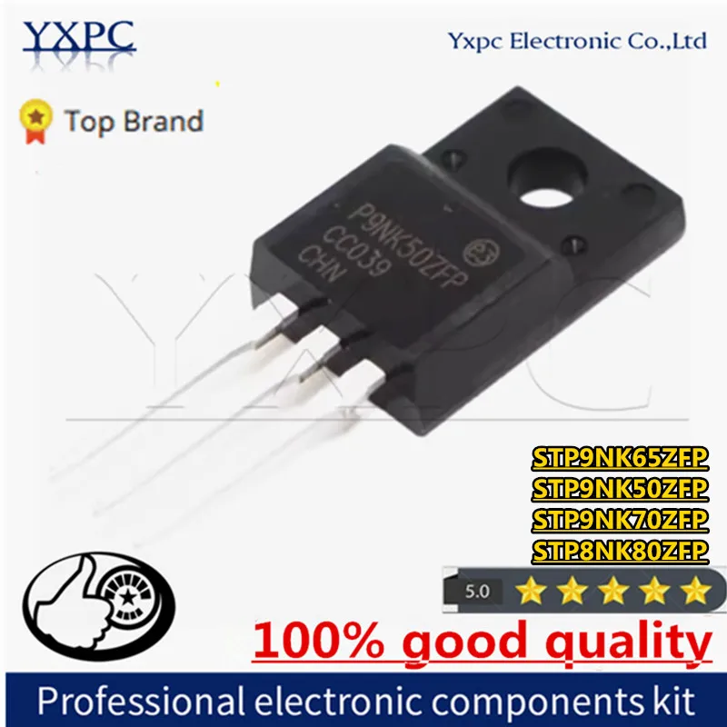 10PCS STP9NK65ZFP STP9NK50ZFP STP9NK70ZFP STP8NK80ZFP TO220F P9NK65ZFP P9NK50ZFP P9NK70ZFP P8NK80ZFP Chips