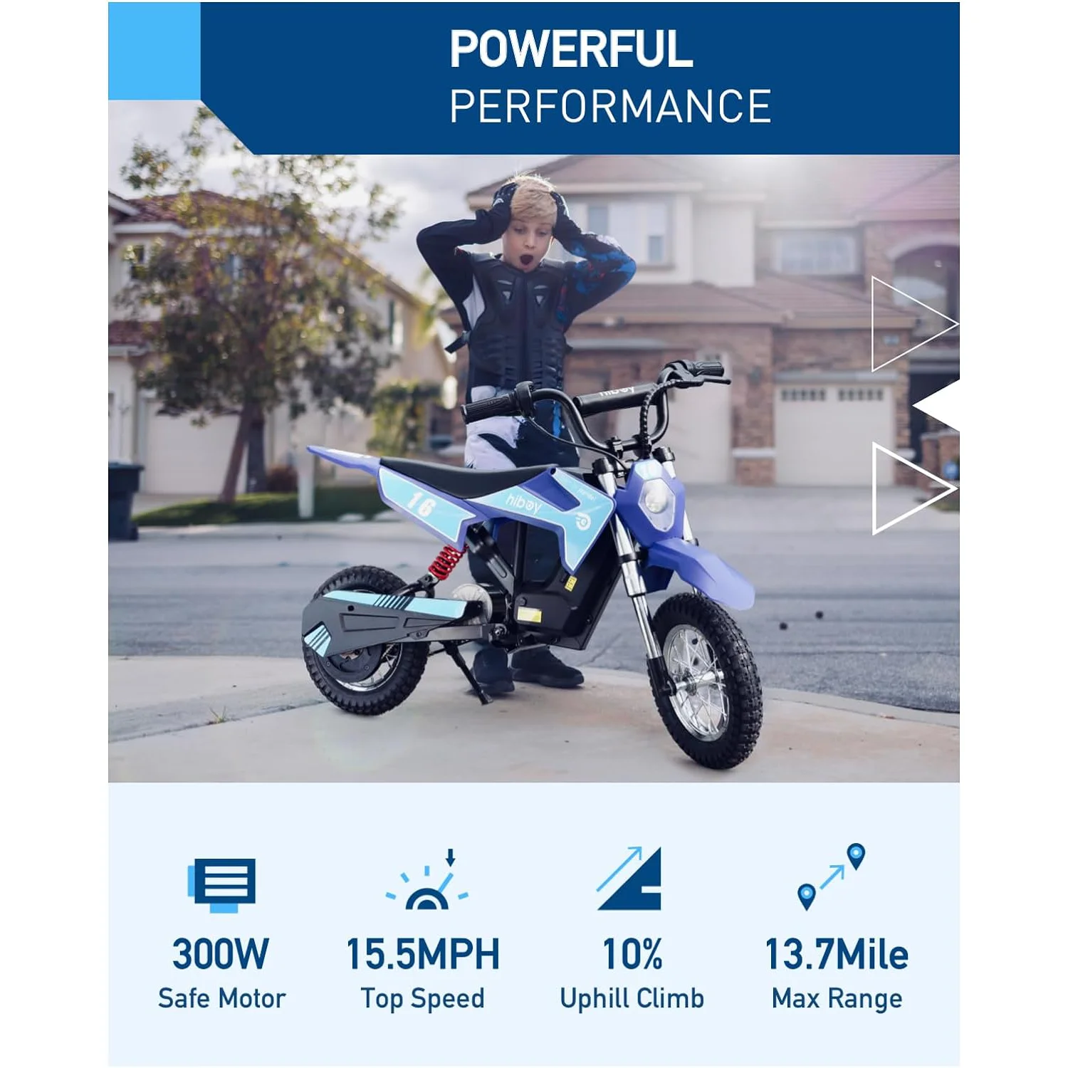 Hiboy-子供用電動自転車,長距離,3速,36v,300w,最大15.5mph,13.7マイル,3〜10歳