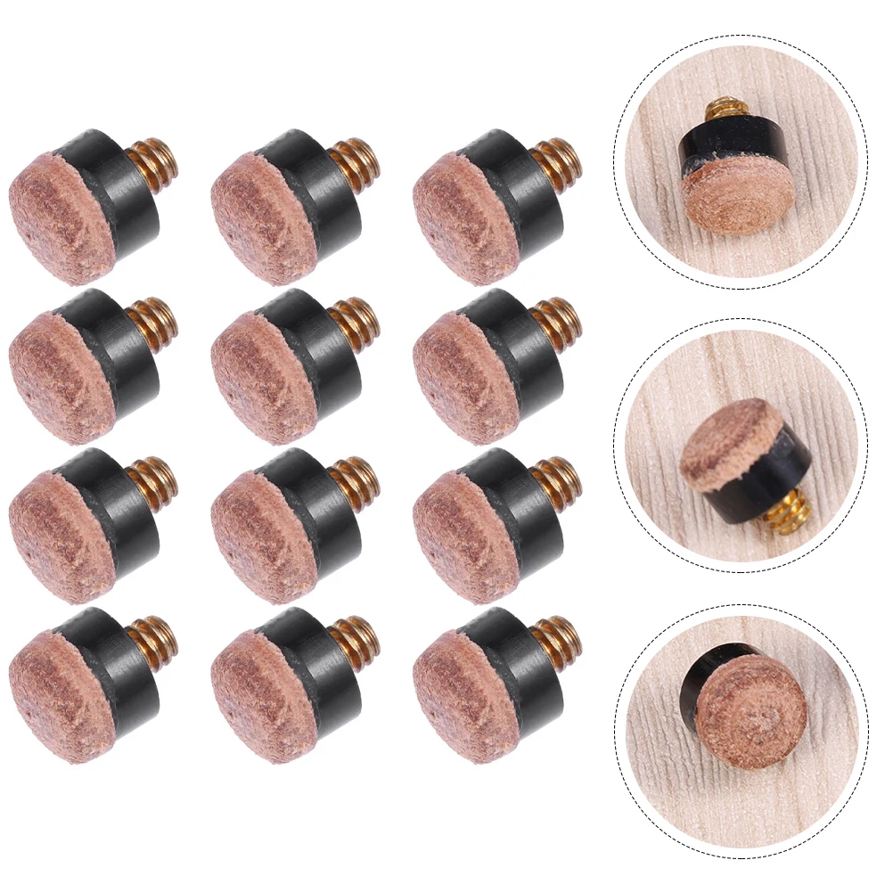 

40pcs Billiard Replacement Screw On Pool Hard for Snooker Cue Stick Accessories Cue Tips Replacement Billiards Pool Cues