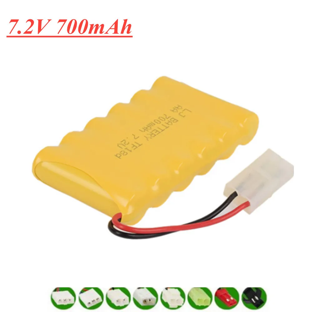 7.2v 700mah AA NI-CD Bateria do zdalnie sterowanego samochodu łódź Czołg zabawki elektryczne Zabawki zdalnie sterowane 7.2v Akumulator SM/Tamiya/JST