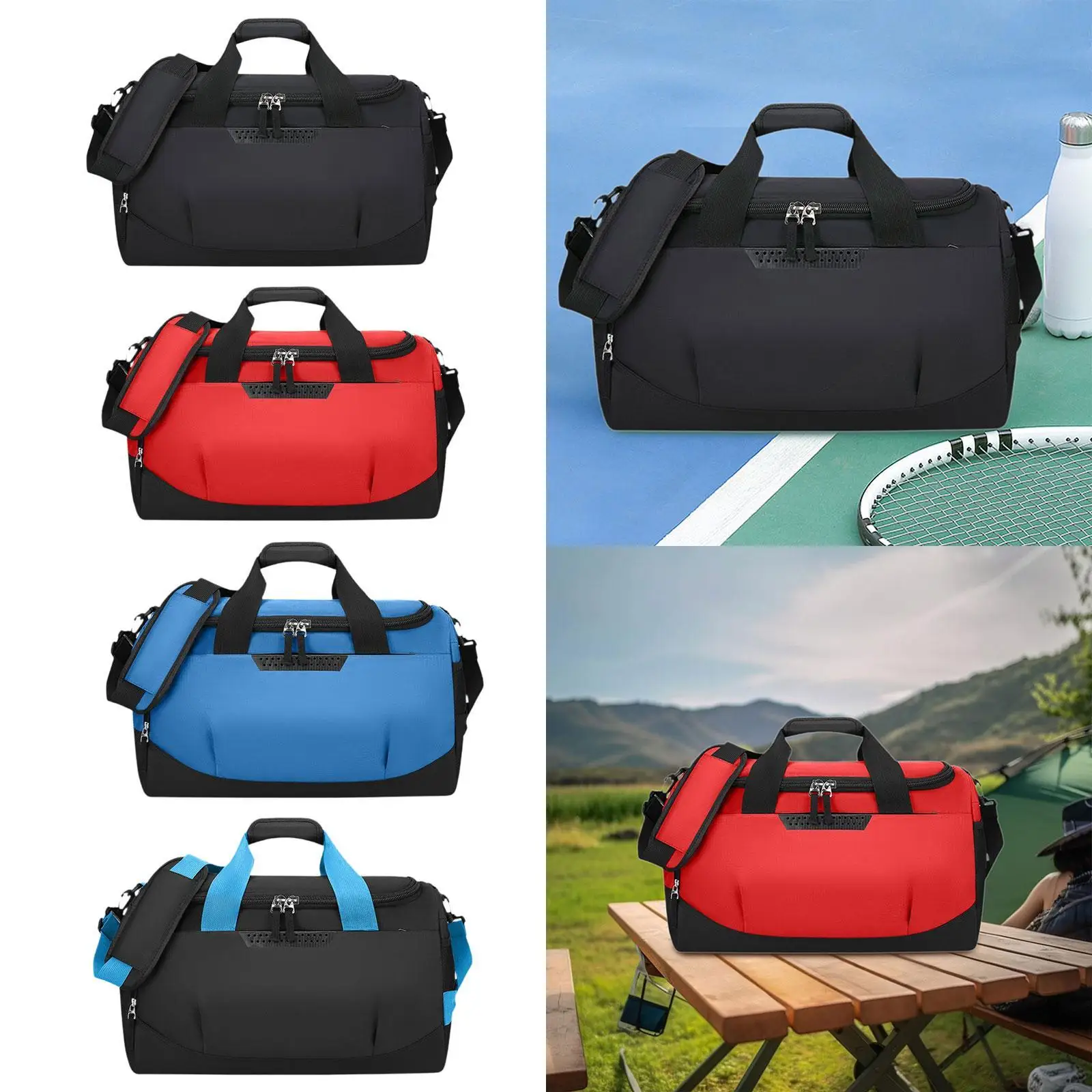 

Спортивная сумка-даффл для путешествий, большая вместительная дышащая водонепроницаемая сумка из ткани Оксфорд для фитнеса и тренировок на открытом воздухе